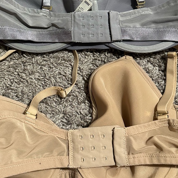 2 SOMA size 36DD Lightest Lifts bras tan gray adjustable straps - Picture 11 of 15